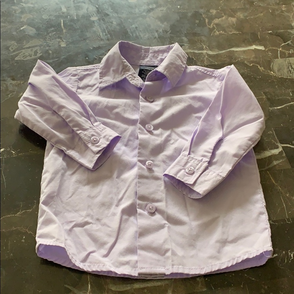 Purple baby button up